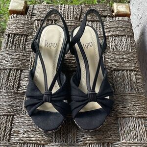 Impo Elegant Black Bow Sandals